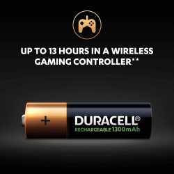 PILES RECHARGEABLE DURACELL HR6 DC1500 AA 1300MAH X4