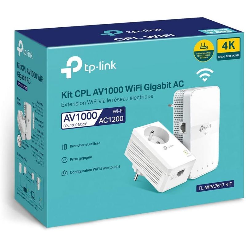 CPL TP-LINK TL-WPA7617 KIT - KIT 2X CPL AV1000 GIGABIT WIFI AC