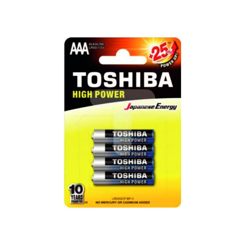 PILES TOSHIBA ALCALINE HIGH POWER-LR03 AAA