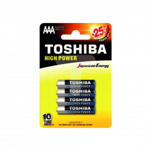 PILES TOSHIBA ALCALINE HIGH POWER-LR03 AAA