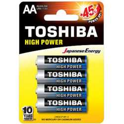 PILES TOSHIBA ALCALINE HIGH POWER - LR6 AA