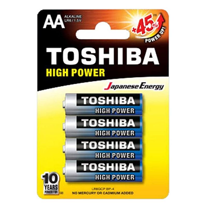 PILES TOSHIBA ALCALINE HIGH POWER - LR6 AA