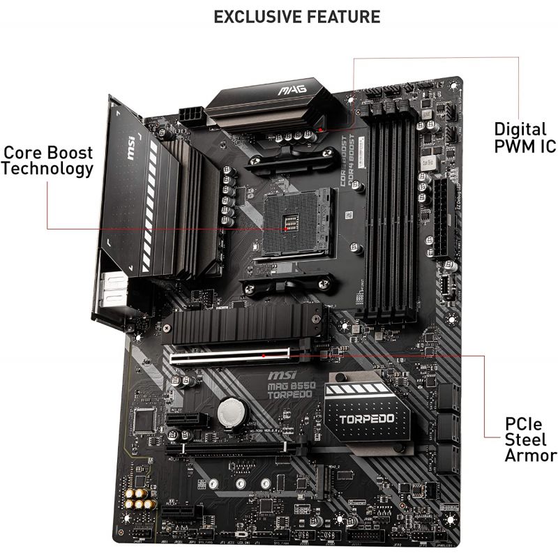 CARTE MERE MSI MAG B550 TORPEDO CARTE MERE MSI MAG B550 TORPEDO