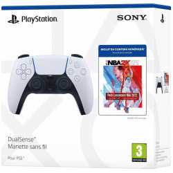 MANETTE DUALSENCE WHITE + NBA 2K22 PS5