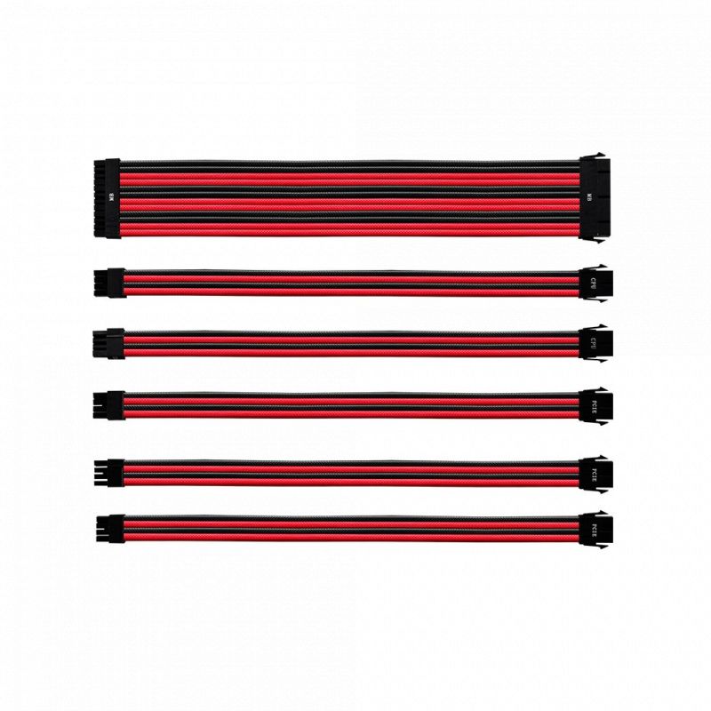CABLES TRESSES COOLER MASTER KIT (RED/BLACK)