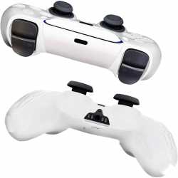 PROTECTION EN SILICONE PIRANHA POUR MANETTE PS5 DUALSENSE - DIGITAL BLANC