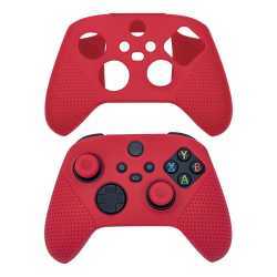 PROTECTION EN SILICONE POUR MANETTE XBOX SERIES S/X AVEC THUMB GRIP - ROUGE