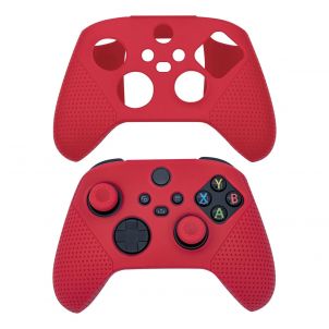 PROTECTION EN SILICONE POUR MANETTE XBOX SERIES S/X AVEC THUMB GRIP - ROUGE