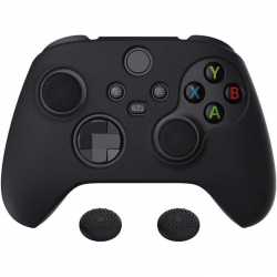 PROTECTION EN SILICONE POUR MANETTE XBOX SERIES S/X AVEC THUMB GRIP - NOIR