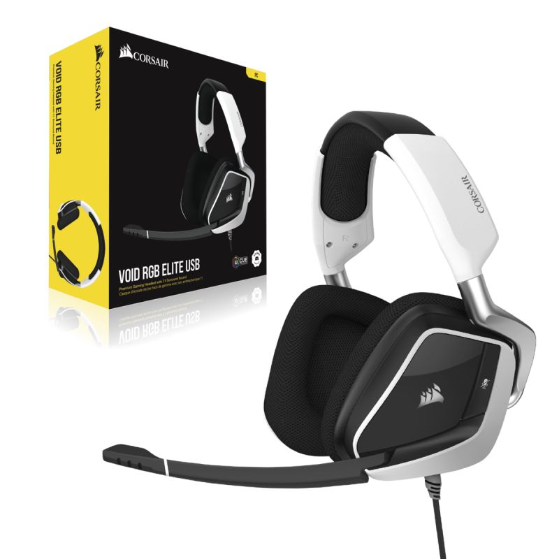 CASQUE CORSAIR GAMING VOID RGB ELITE WHITE ( USB )