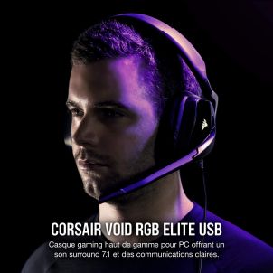 CASQUE CORSAIR GAMING VOID RGB ELITE BLACK (USB)