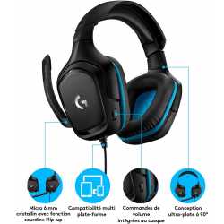 CASQUE LOGITECH G432 7.1 SURROUND SOUND WIRED