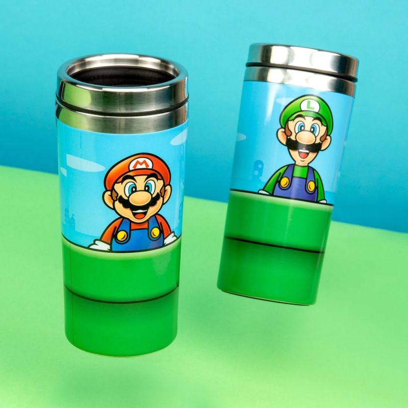 Super Mario - Warp Pipe - Gourde De Voyage En Metal 450ml - Produits..