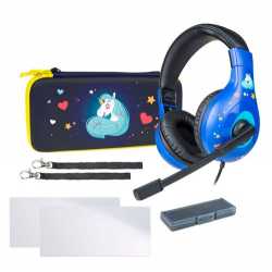 PACK NACON ESSENTIAL PACK SWITCH 6 EN 1 UNICORN ( CASQUE, POCHETTE, DRAGONE, PROTECTIONS..)