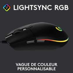 SOURIS LOGITECH - G203 LIGHTSYNC- BLACK