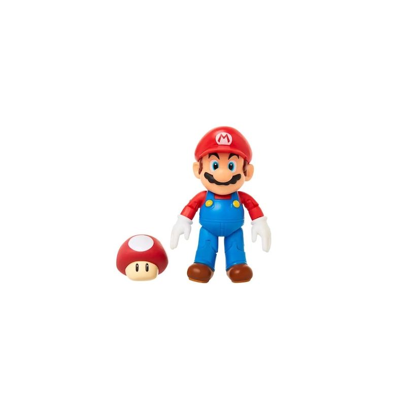 FIGURINE SUPER MARIO + SUPER MUSHROOM - 10CM BOX SET EXCLUSIF + ACCESSOIRES