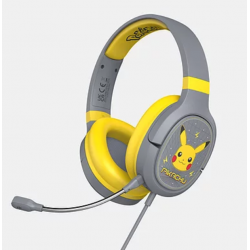 CASQUE GAMING FILAIRE GRIS / JAUNE PRO G1 PIKACHU