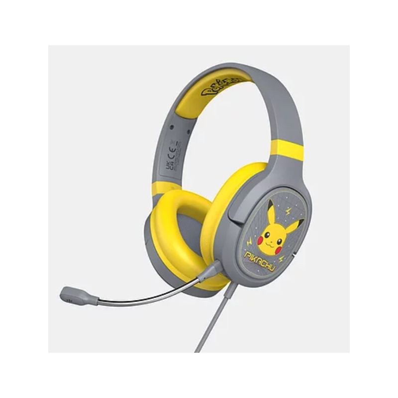 CASQUE GAMING FILAIRE GRIS / JAUNE PRO G1 PIKACHU