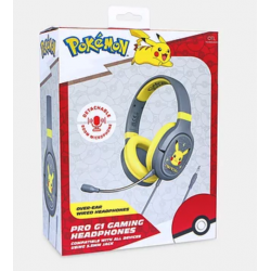 CASQUE GAMING FILAIRE GRIS / JAUNE PRO G1 PIKACHU