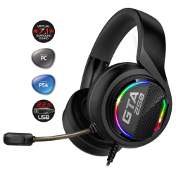 CASQUE GTA 250 RGB - LED ROUGE BLEU VERT RAINBOW - POUR PS4/PC