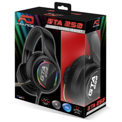 CASQUE GTA 250 RGB - LED ROUGE BLEU VERT RAINBOW - POUR PS4/PC