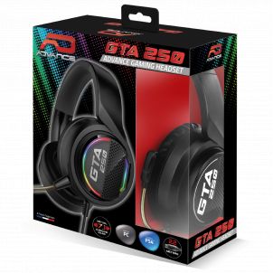 CASQUE GTA 250 RGB - LED ROUGE BLEU VERT RAINBOW - POUR PS4/PC