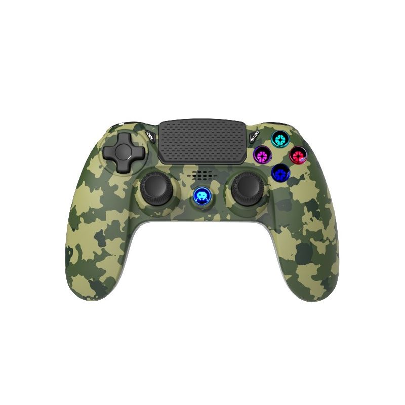 MANETTE PS4 SANS FIL CAMO VERTE AVEC PRISE JACK POUR CASQUE