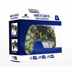 MANETTE PS4 SANS FIL CAMO VERTE AVEC PRISE JACK POUR CASQUE