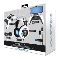 BIONIK - PRO KIT POUR PS5 (CASQUE/ BASE DE CHARGE/ SUPPORT TEL/ CABLE RENFORCE/RALLONGE) PS5