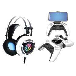 BIONIK - PRO KIT POUR PS5 (CASQUE/ BASE DE CHARGE/ SUPPORT TEL/ CABLE RENFORCE/RALLONGE) PS5