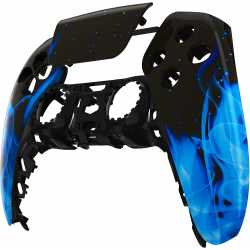 COQUE AVANT MANETTE PS5 BRILLANTE + PAD - FLAMMES BLEUES PS5