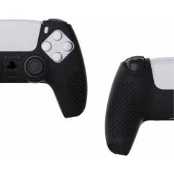 COQUE SILICONE MANETTE - NOIR PS5