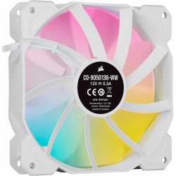 VENTILATEUR BOITIER CORSAIR SP120 RGB ELITE BLANC - 120MM - 4 PINS