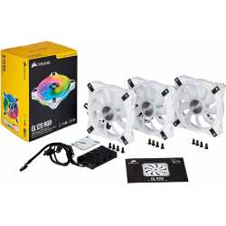 VENTILATEUR BOITIER CORSAIR ICUE QL120 RGB LED - BLANC PACK DE 3