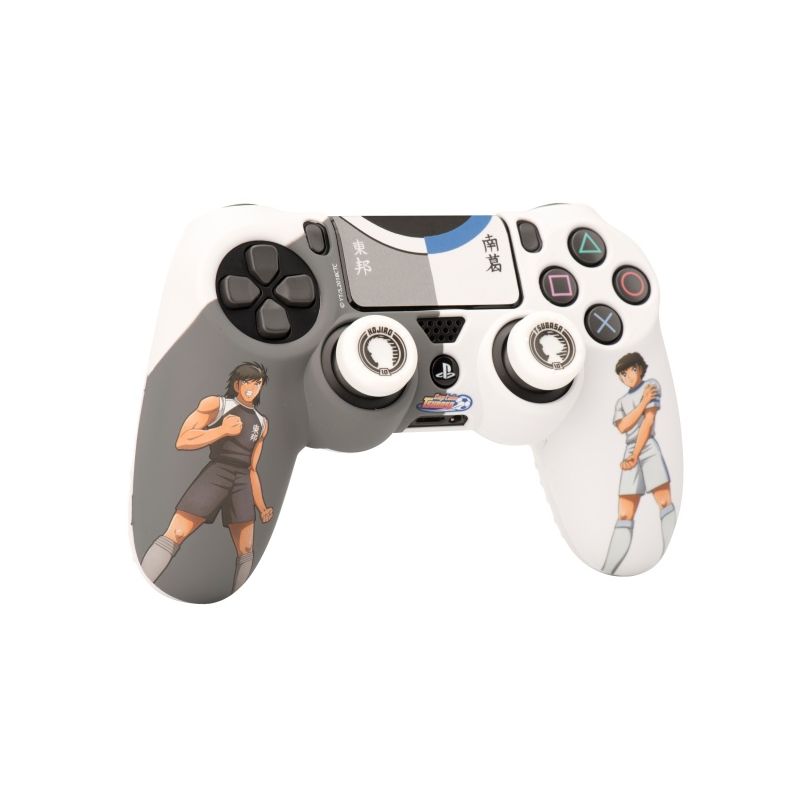 PACK CAPTAIN TSUBASA - COQUE + TOUCHPAD STIKER + GRIPS POUR MANETTE PS4 - CAPTAIN TSUBASA