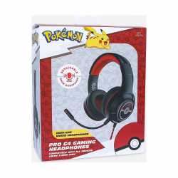 CASQUE GAMING FILAIRE POKEMON -NOIR / ROUGE PRO G4 (COMPATIBLE PS5, PS4, SERIES X/S) - POKE BALL