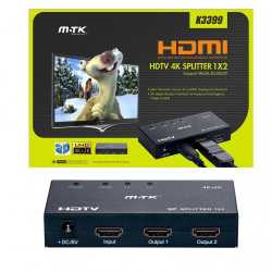 HDMI SPLITTER 3 PORTS (1 ENTREE ET 2 SORTIES) K3399