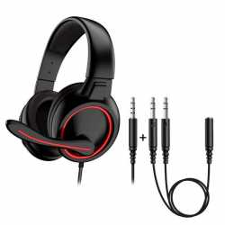 CASQUE AVEC MICRO GTA 210- LED ROUGE - PS4/PS5/XBOXONE/SERIESX/SWITCH PRO-XH5