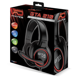 CASQUE AVEC MICRO GTA 210- LED ROUGE - PS4/PS5/XBOXONE/SERIESX/SWITCH PRO-XH5