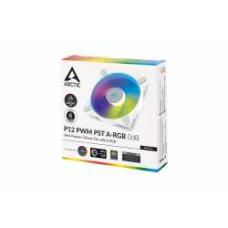 VENTILATEUR BOITIER ARCTIC P12 PWM PST A-RGB 0DB - BLANC