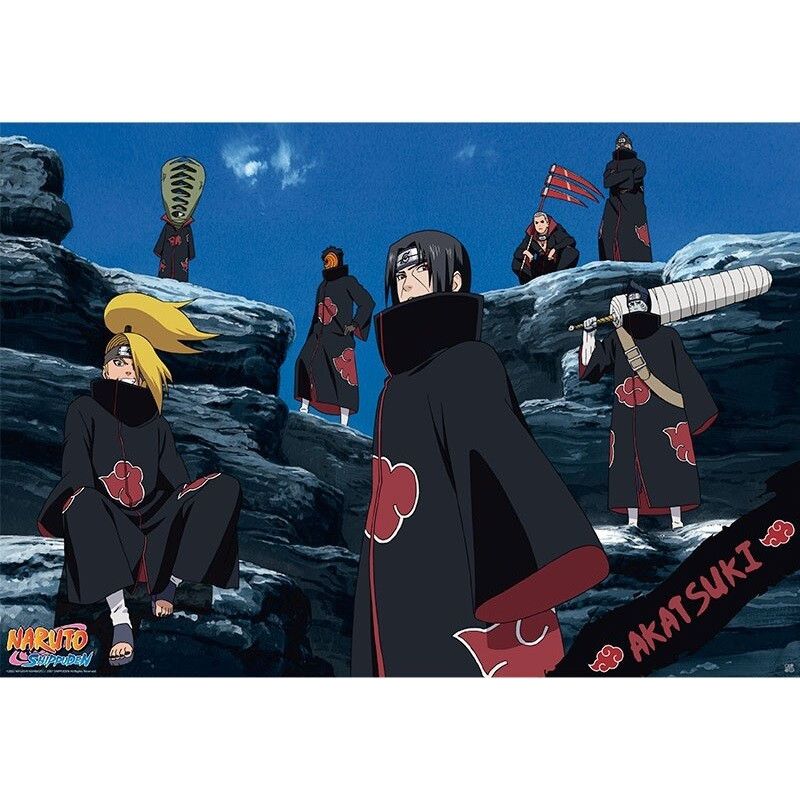 POSTER NARUTO SHIPPUDEN - AKATSUKI ROULE FILM (91.5X61)