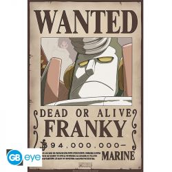 POSTER ONE PIECE - WANTED FRANKY NEW ROULE FILME (52X35)