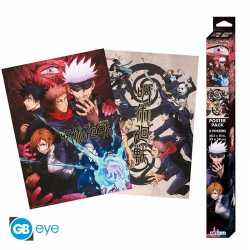 CHIBI POSTER SET X2 - JUJUTSU KAISEN - GROUPE ET ECOLES (52 X 38 CM)