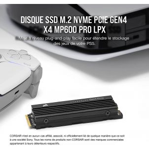 SSD NVME CORSAIR MP600 PRO LPX 1TO - PCI-E 4.0 4X NVME 1.4 - (COMPATIBLE PS5)