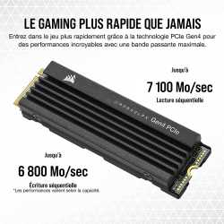 SSD NVME CORSAIR MP600 PRO LPX 1TO - PCI-E 4.0 4X NVME 1.4 - (COMPATIBLE PS5)