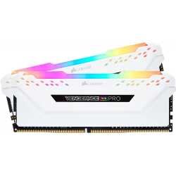 DDR 4 3600 CORSAIR VENGEANCE RGB PRO SERIES 16 GO (2X 8 GO) CL18 - KIT BLANC