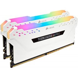 DDR 4 3600 CORSAIR VENGEANCE RGB PRO SERIES 16 GO (2X 8 GO) CL18 - KIT BLANC