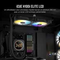 AIO WATERCOOLING CORSAIR ICUE H100I ELITE LCD LIQUID 2X120