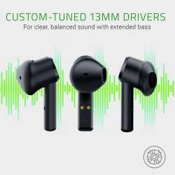 AURICULAIRE RAZER IN EAR HAMMERHEAD TRUE WIRELESS IPX4 BLACK