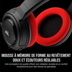 CASQUE CORSAIR HS35 STEREO ROUGE